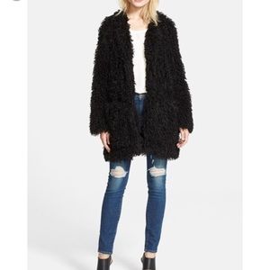 Smythe Mongolian sheep coat in black size small